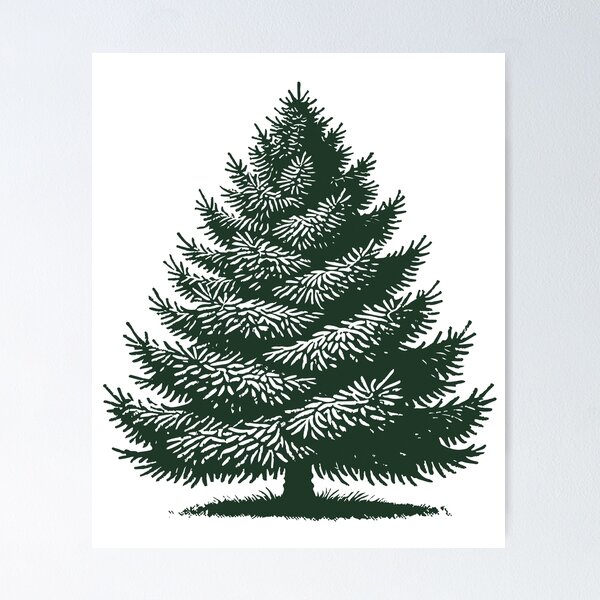 Item preview, christmas Evergreen Pine Illustration designed and sold by LuminOrb.