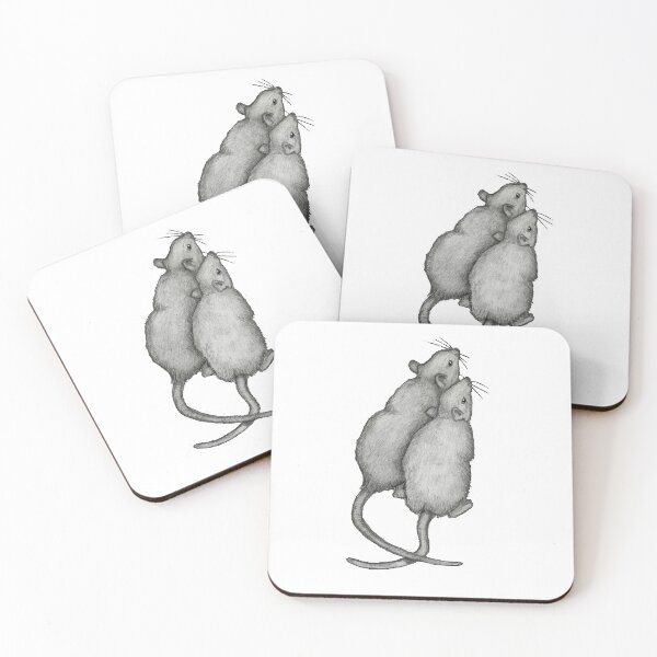 Item preview, Two Little Mice Looking Up, Original Pencil Drawing, Mouse designed and sold by JoyfulWhimsy.