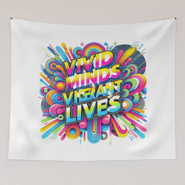 Item preview, Vivid Minds, Vibrant Lives - Abstract T-Shirt Design designed and sold by artistmagicshop.