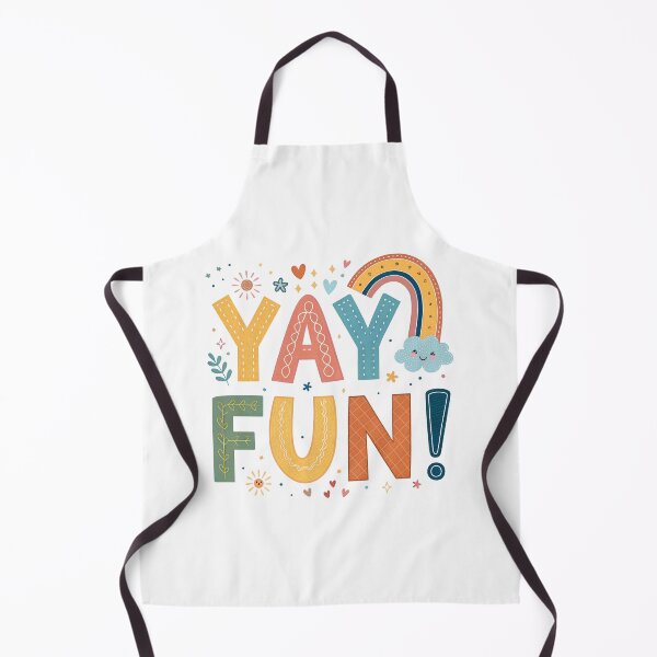 Item preview, Whimsical "Yay Fun!" Typography with Rainbow and Cloud designed and sold by Pattamo1.