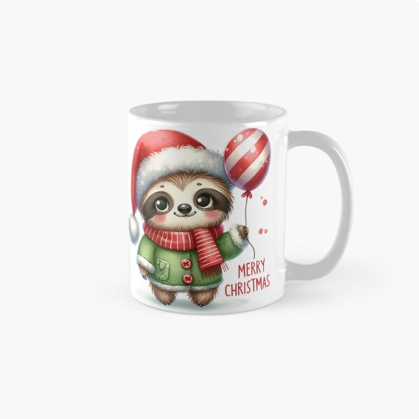 Item preview, A0550 Christmas Sloth with Balloon – Adorable Sloth-Themed Holiday Collectible, Unique Christmas Gift, Festive Decor & Premium Quality designed and sold by angieart68.