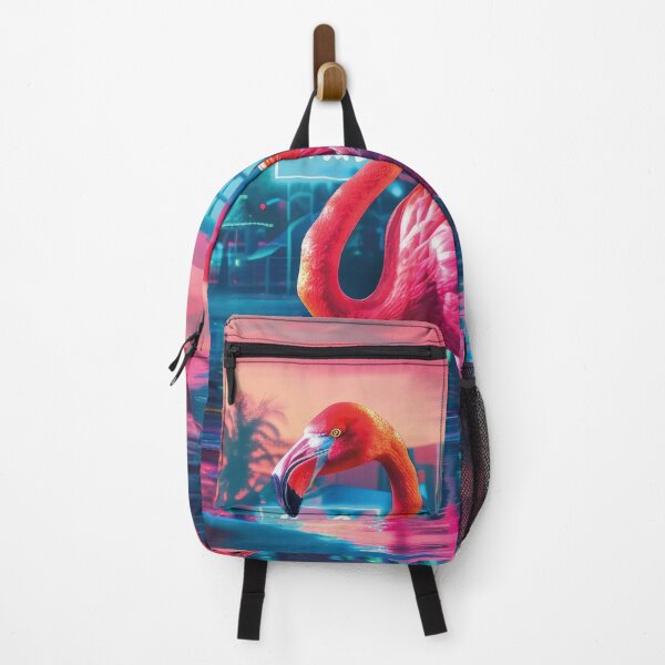 Item preview, retro flamingo at sunset, 80s designed and sold by Mauswohn.