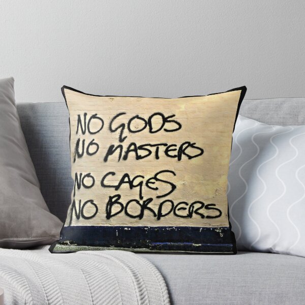 Item preview, No Gods No Masters no cages no borders- Print designed and sold by Earth Nature Creations.