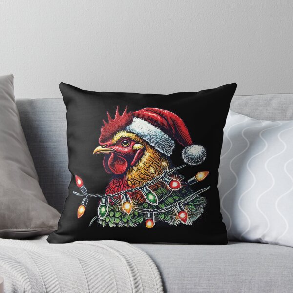 Item preview, Christmas Rooster With Fairy Lights designed and sold by LuminOrb.