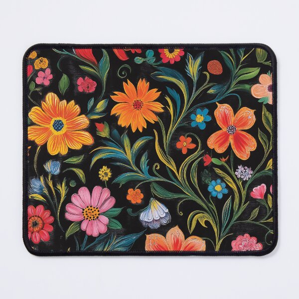 Item preview, An array of vibrant flowers set against a striking black background, emphasizing their lively colors and intricate forms.  designed and sold by HEMRO.