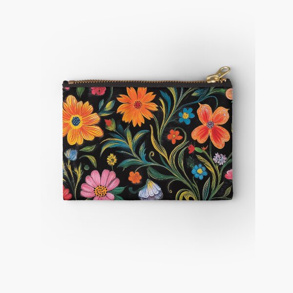 Item preview, An array of vibrant flowers set against a striking black background, emphasizing their lively colors and intricate forms.  designed and sold by HEMRO.
