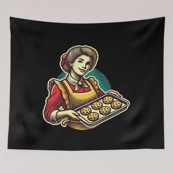 Item preview, Nostalgic Baker With Cookies Motif designed and sold by LuminOrb.