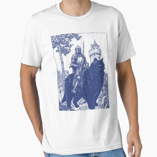 Artikel-Vorschau von Knight Cat Rider Vintage T-Shirt, Retro 90er Jahre Grafik T-Shirt, Lustiges Mittelalter Shirt, Grimdark Dark Art, Meme Geschenk für Ihn, Fairycore Style, designt und verkauft von Rosqzz.