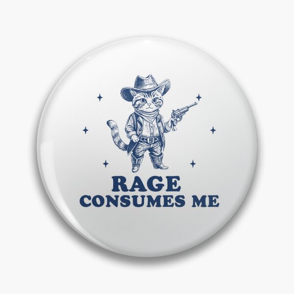 Item preview, Rage Consumes Me Vintage Style Shirt, Vintage T-Shirt, Retro Funny Cowboy Cat Meme Shirt, Meowdy Partner designed and sold by Rosqzz.
