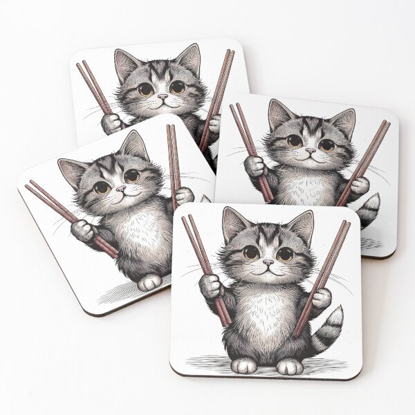 Item preview, Kitty - Chopsticks designed and sold by Jenyffercom.