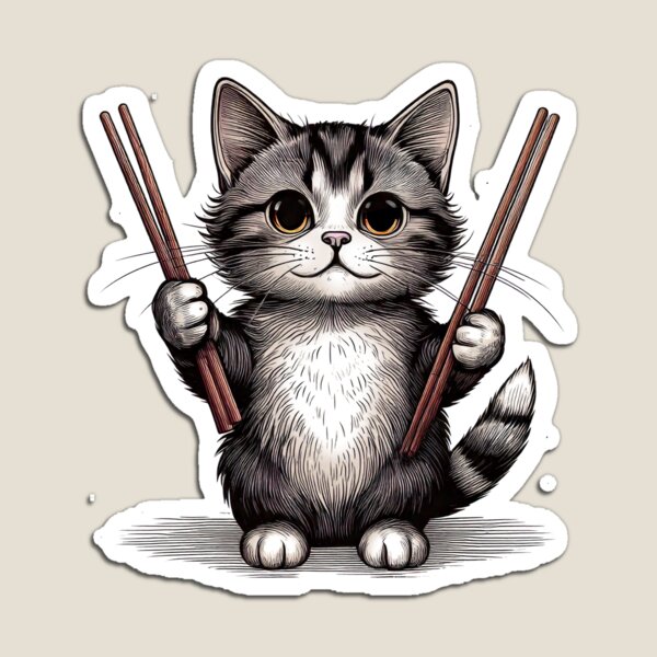 Item preview, Kitty - Chopsticks designed and sold by Jenyffercom.