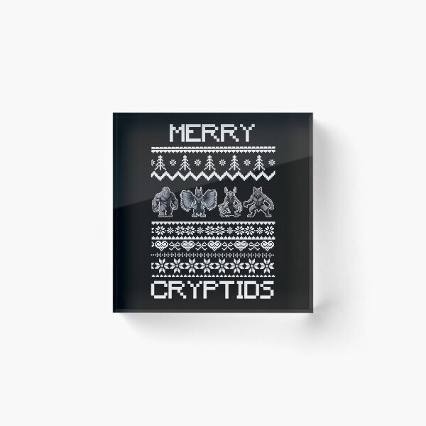 Item preview, Cryptid Christmas -  Merry Cryptids Ugly Christmas, Mothman, Sasquatch, Dogman, Wendigo designed and sold by Getup-clothing.