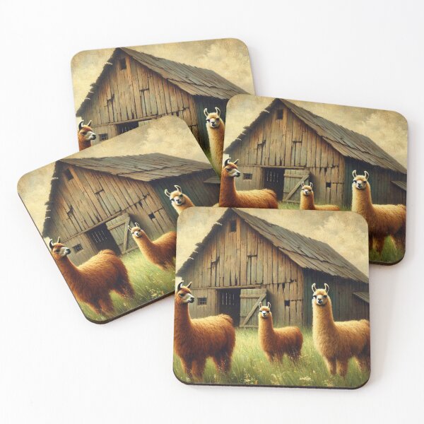 Item preview, "Llamas by the Barn" designed and sold by mustardseed-410.