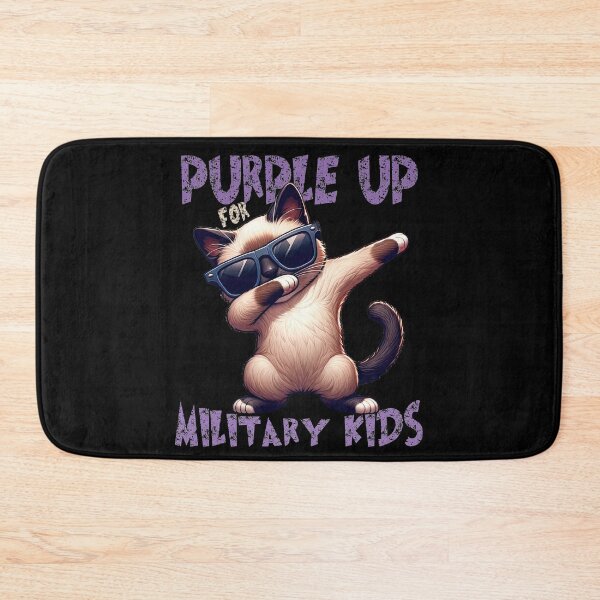 Item preview, Purple Up For Military Kids Month Of The Military Child Cool Dabbing Cat Wearing Sunglasses  designed and sold by Smix Pixels.