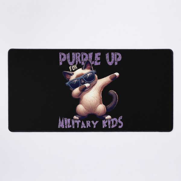 Item preview, Purple Up For Military Kids Month Of The Military Child Cool Dabbing Cat Wearing Sunglasses designed and sold by Smix Pixels.