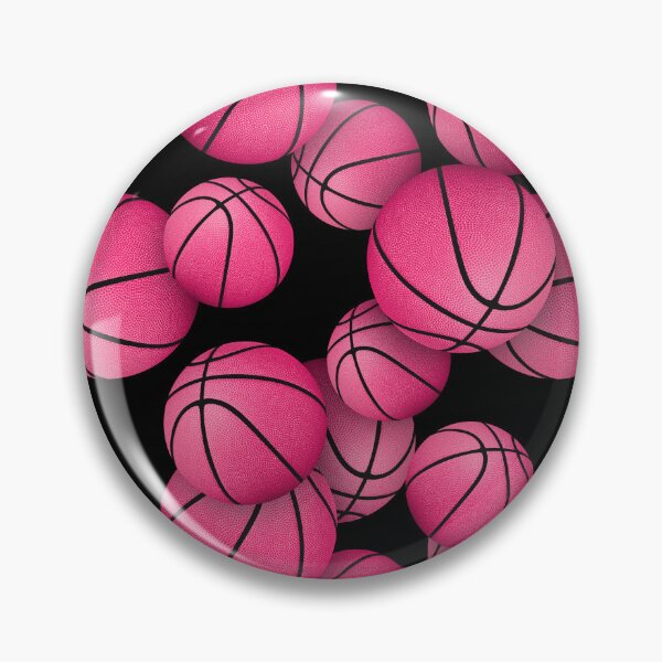 Item preview, Pink basketballs pattern designed and sold by katzdzynes.