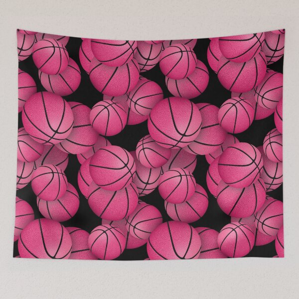 Item preview, Pink basketballs pattern designed and sold by katzdzynes.