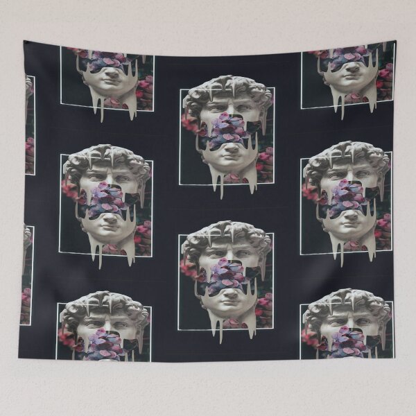 Item preview, Aesthetic David Statue Face - Michelangelo modern with Flowers designed and sold by spikemet.