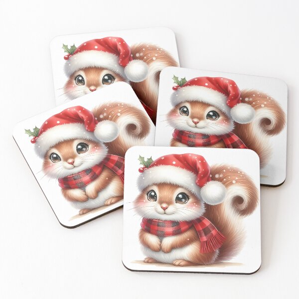 Item preview, A0551 Cozy Christmas Squirrel – Adorable Squirrel-Themed Collectible, Perfect Holiday Gift, Festive Decor, Premium Quality Design designed and sold by angieart68.