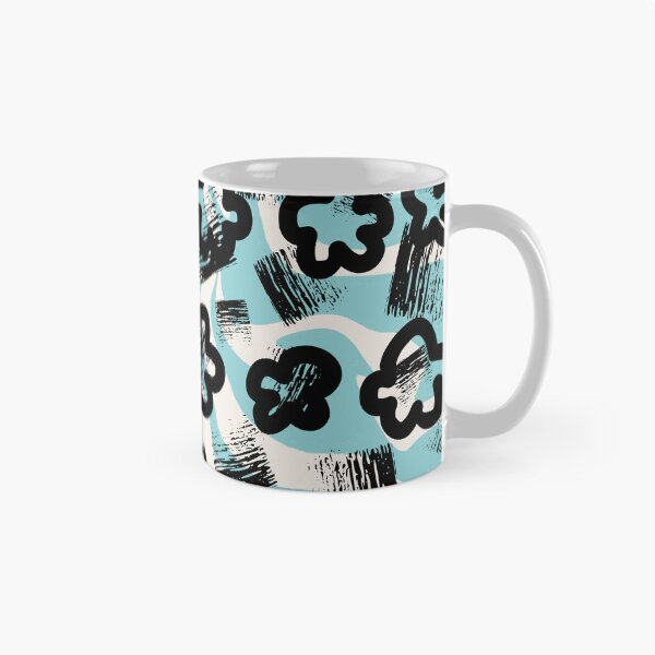 Item preview, Abstract blue, white and black, grovy pattern designed and sold by Abelievingheart.