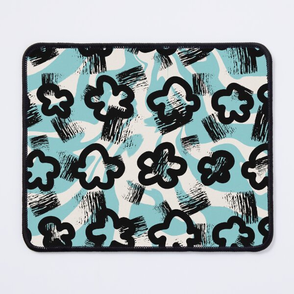Item preview, Abstract blue, white and black, grovy pattern designed and sold by Abelievingheart.