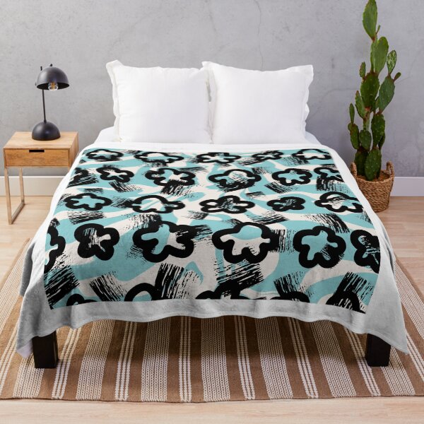 Item preview, Abstract blue, white and black, grovy pattern designed and sold by Abelievingheart.