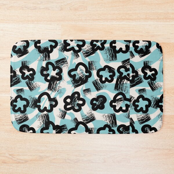 Item preview, Abstract blue, white and black, grovy pattern designed and sold by Abelievingheart.