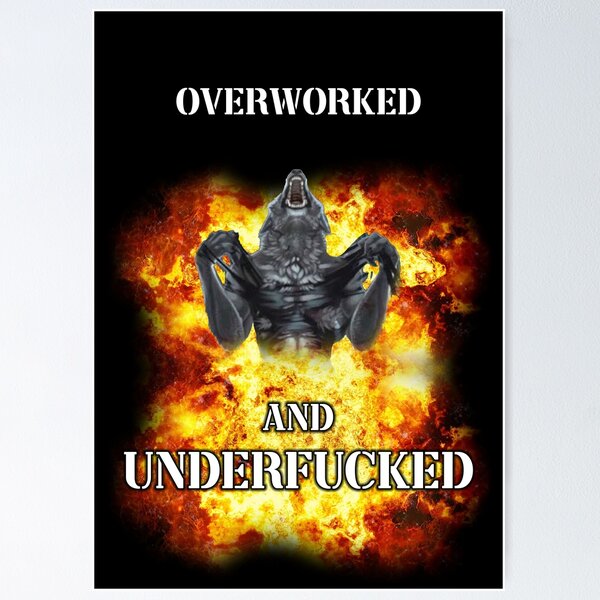 Item preview, overworked and underfucked edgy alpha sigma emo wolf designed and sold by InMyMentalEra.