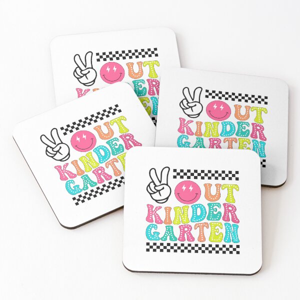 Item preview, Out Kindergarten – Bright Retro Typography with Smiley designed and sold by Fernandink1.