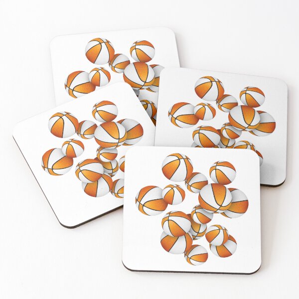 Item preview, Orange white basketballs pattern designed and sold by katzdzynes.