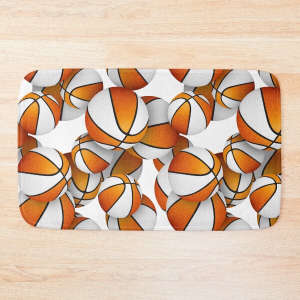 Item preview, Orange white basketballs pattern designed and sold by katzdzynes.