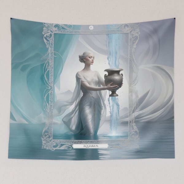 Item preview, Aquarius Tarot-Inspired Zodiac Art by LaLi Designs designed and sold by LaLi-Designs.