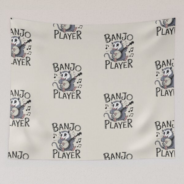 Item preview, Funny Opossum Playing Banjo designed and sold by AniArtPL.