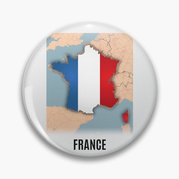 Item preview, France Flag Map Wall Art - World Map Canvas with France Geography Decor designed and sold by Psycho-Crazy.