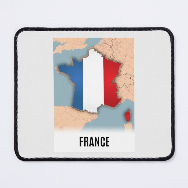 Item preview, France Flag Map Wall Art - World Map Canvas with France Geography Decor designed and sold by Psycho-Crazy.