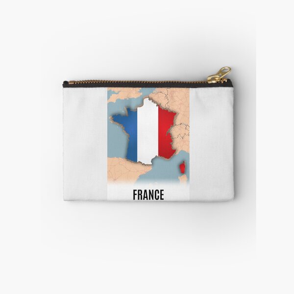 Item preview, France Flag Map Wall Art - World Map Canvas with France Geography Decor designed and sold by Psycho-Crazy.