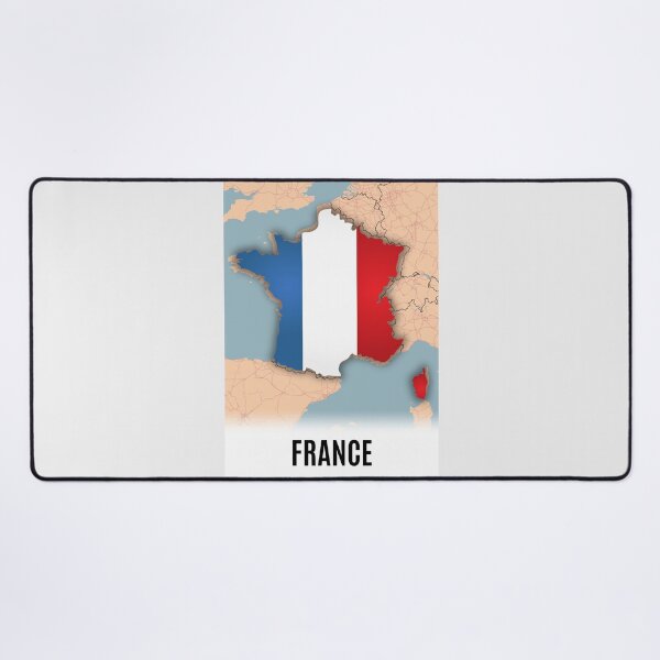 Item preview, France Flag Map Wall Art - World Map Canvas with France Geography Decor designed and sold by Psycho-Crazy.