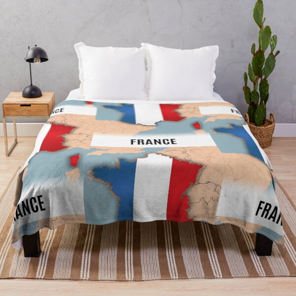 Item preview, France Flag Map Wall Art - World Map Canvas with France Geography Decor designed and sold by Psycho-Crazy.