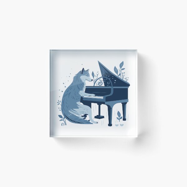 Item preview, Wolf Playing Piano designed and sold by Amir Faysal.