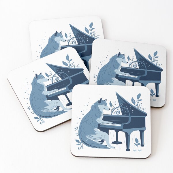 Item preview, Wolf Playing Piano designed and sold by Amir Faysal.
