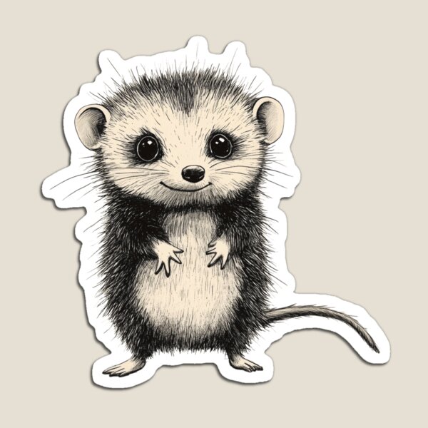 Item preview, Adorable Spiky Opossum - Cute and Quirky Animal Design designed and sold by wahyuart21.