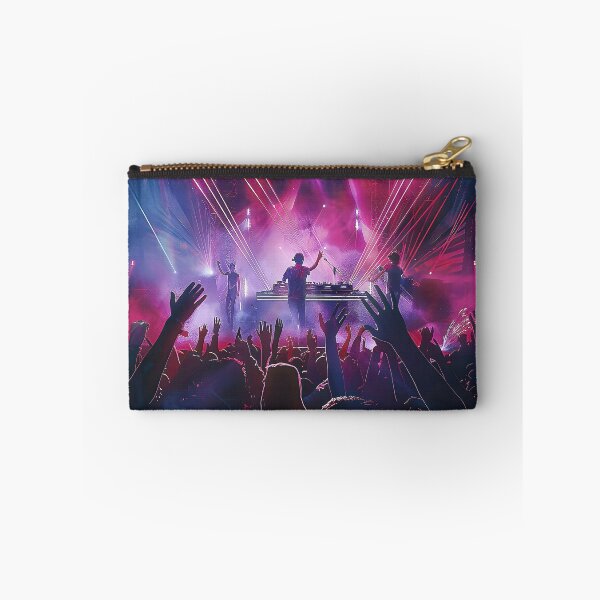 Item preview, Captivating DJ Performance on Illuminated Stage Amidst Cheering Crowd. designed and sold by CheerForGoods.