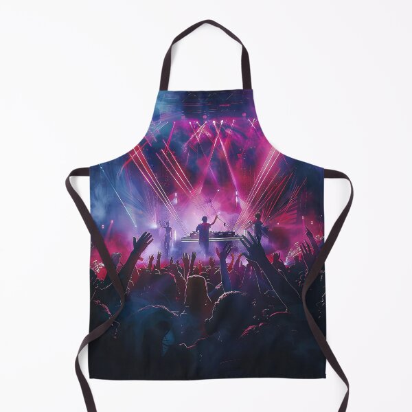 Item preview, Captivating DJ Performance on Illuminated Stage Amidst Cheering Crowd. designed and sold by CheerForGoods.