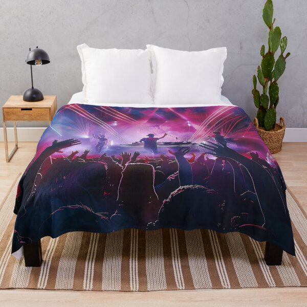 Item preview, Captivating DJ Performance on Illuminated Stage Amidst Cheering Crowd. designed and sold by CheerForGoods.