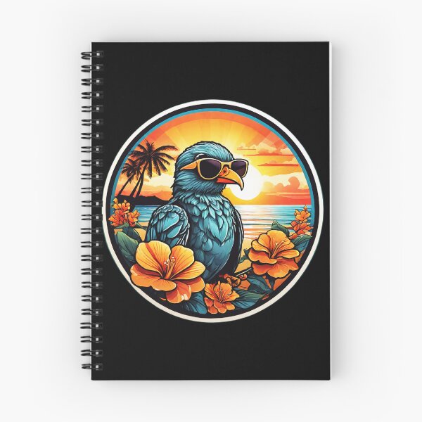 Item preview, Vacation Birdie with Sunglasses at Sunset with Hawaii Orchids designed and sold by NautiChic.