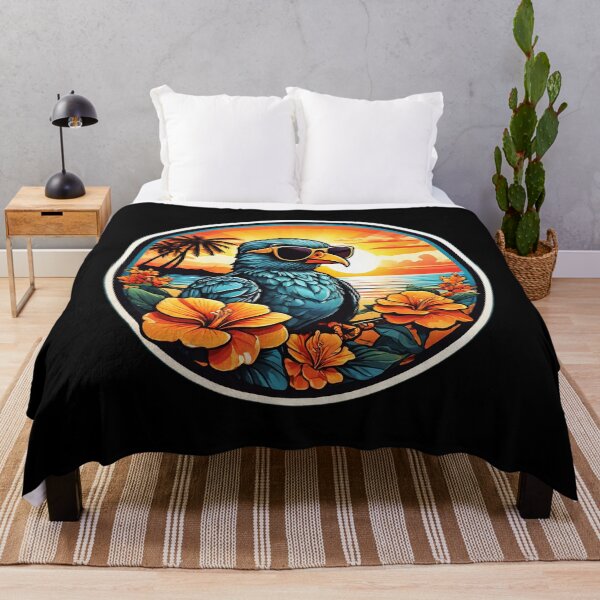Item preview, Vacation Birdie with Sunglasses at Sunset with Hawaii Orchids designed and sold by NautiChic.