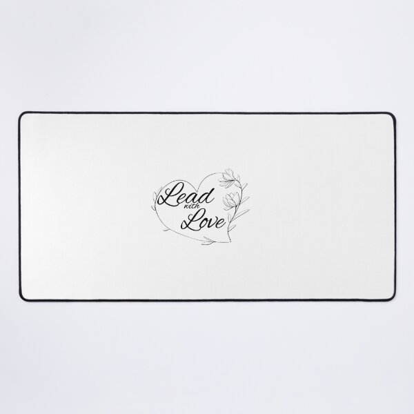 Item preview, Lead with Love black on white designed and sold by ElleFitzpatrick.