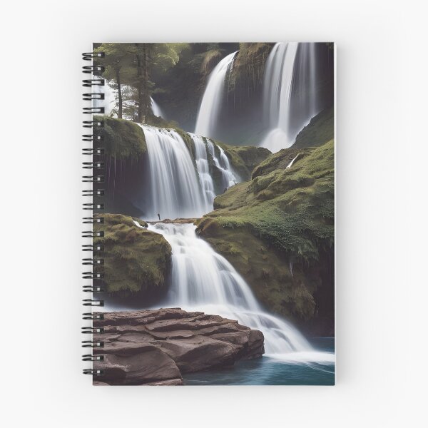 Item preview, waterfalls in the green forest or green jungle 8 designed and sold by AA-designstore.