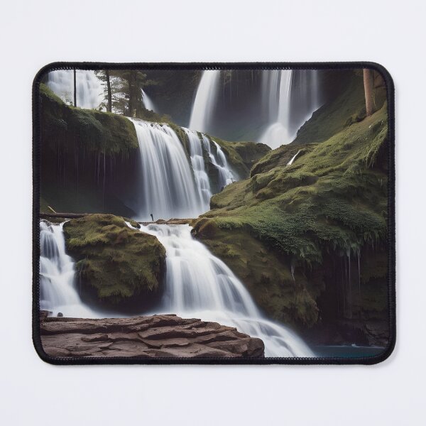 Item preview, waterfalls in the green forest or green jungle 8 designed and sold by AA-designstore.