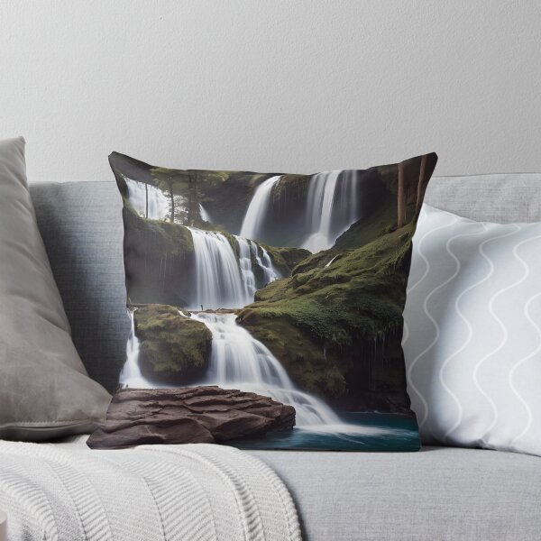 Item preview, waterfalls in the green forest or green jungle 8 designed and sold by AA-designstore.